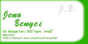 jeno benyei business card